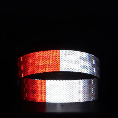 Harga yang bagus Fade Resistant Reflective Sticker Dot C2 Pita Reflective Merah dan Putih di Trailer on line