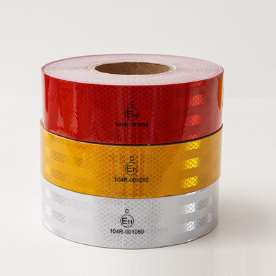 Harga yang bagus High Intensity Prismatic ECE 104R Reflective Conspicuity Tape Putih Kuning Merah on line