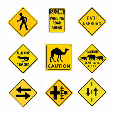 Harga yang bagus Custom Australia Hewan Rusa unta Kangaroo Crossing Papan Tanda Peringatan Reflektif on line