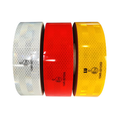 Harga yang bagus Waterproof Reflective Safety Tape 2 Inch Wide 150Ft Length-Merah, Putih & Kuning untuk Truk on line