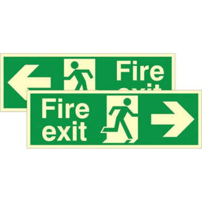 Harga yang bagus Custom Glow in the Dark Photoluminescent Sign Emergency Exit Safety Warning Symbol (Simbol Peringatan Keamanan Keluar darurat) on line