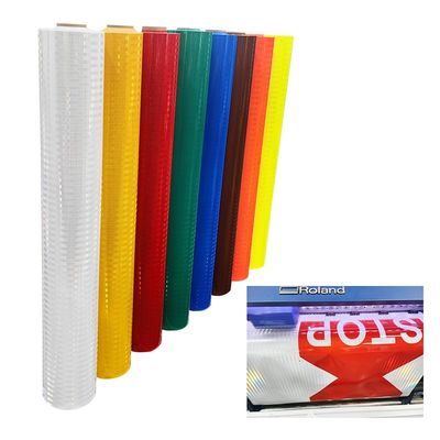Harga yang bagus Rambu Jalan Raya yang Dapat Dicetak dengan Eco-solvent dan UV HIP 10 Tahun Garansi Reflektif Prismatic Sheeting on line
