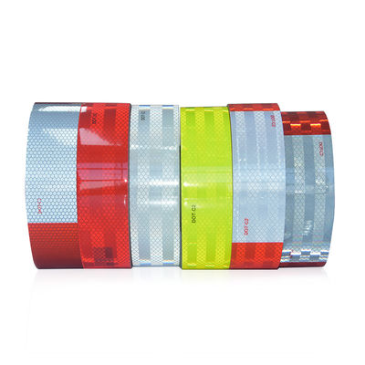 Harga yang bagus Tanda luar 5cm*5m / 5cm*25m 5cm*45m Pita reflektif Tanda lalu lintas Prismatic Conspicuity Untuk kendaraan truk on line