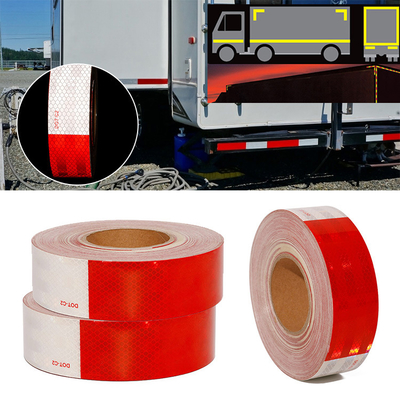 Harga yang bagus Pita reflektif merah dan putih DOT C2 Penanda Konspicuity DOT Untuk keselamatan kendaraan on line