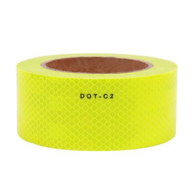 Harga yang bagus High Intensity Fluorescent Yellow Green PMMA Micro Prismatic DOT C2 Reflective Tape on line