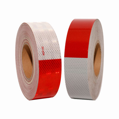 Harga yang bagus DOT-C2 Disetujui Pita Keamanan Reflektif Prismatik Mikro dengan Masa Pelayanan 10 Tahun untuk Truk dan Treler on line