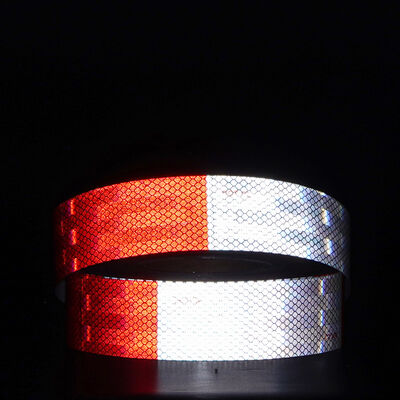 Harga yang bagus Pita Kesadaran Merah & Putih Masa Pakai 10 Tahun dengan Teknologi Reflektif Prisma Mikro untuk Kendaraan on line