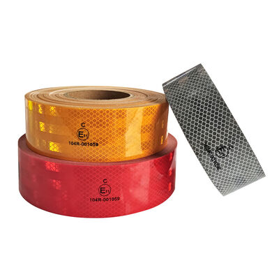 Harga yang bagus Pita Reflektif Mikro Prismatik Aluminium ECE 104R untuk Penandaan Kontur Kendaraan on line