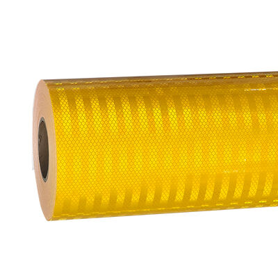 Harga yang bagus Lembar Reflektif Prismatik Intensitas Tinggi Warna Kuning dengan Daya Tahan Luar Ruangan 10 Tahun, Sesuai ASTM D4956 Tipe IV, dan Teknologi Reflektif Mikroprismatik On line