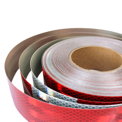 Harga yang bagus Aluminium Micro Prismatic DOT-C2 Reflective Tape untuk truk, trailer, tanker, bus, kendaraan penyelamatan on line